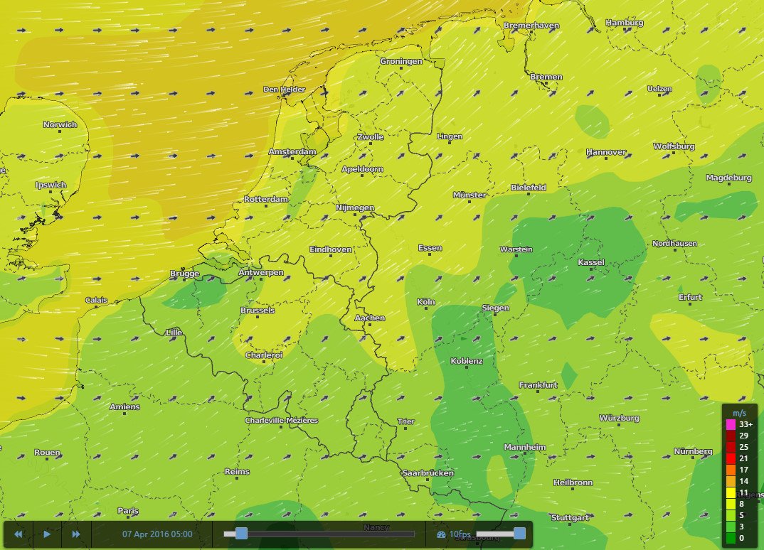 Windkrachten donderdagnacht